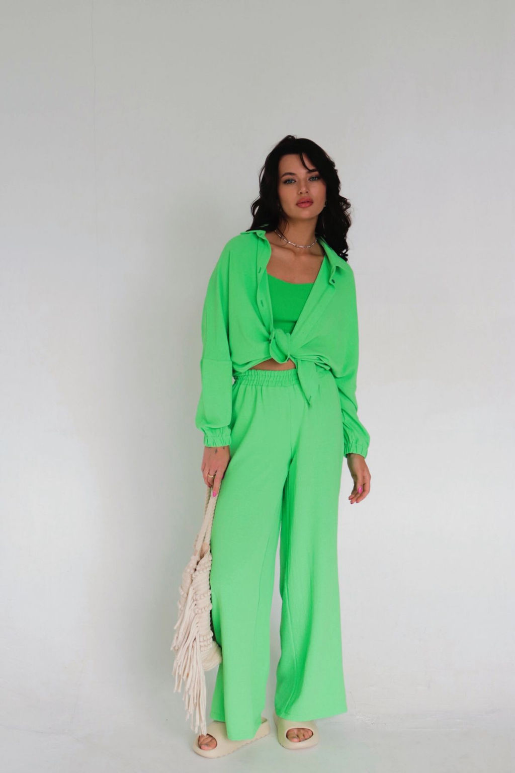 9614 Костюм в пижамном стиле салатовый - Martichelli фото 8