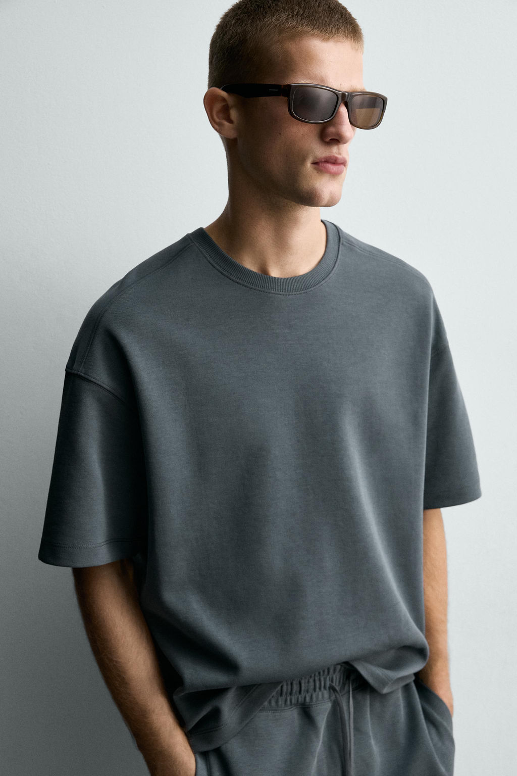 SUDADERA RELAXED FIT INTERLOCK / Azul lavado - Zara фото 5