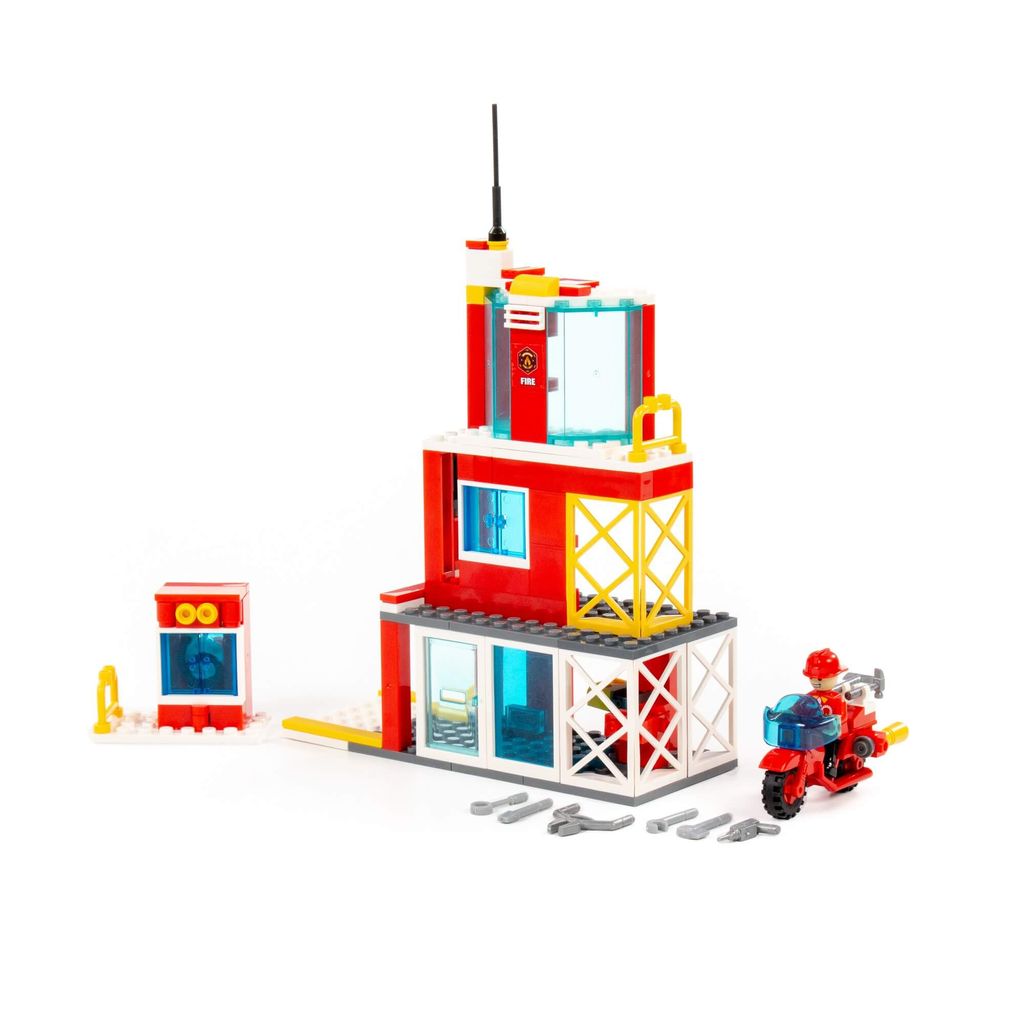 Конструктор Классик Город. Пожарная часть-1.5 (159 элементов) (в коробке) - Полесье фото 4