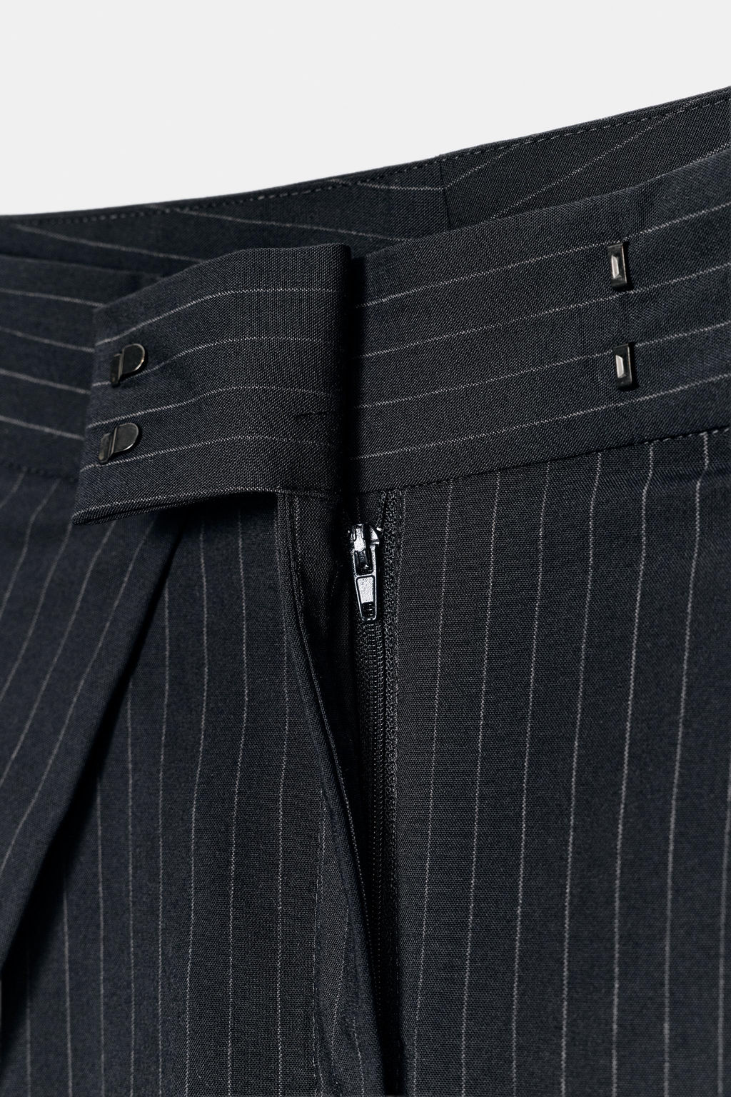 ZW COLLECTION WIDE-LEG PINSTRIPE TROUSERS - Zara фото 8