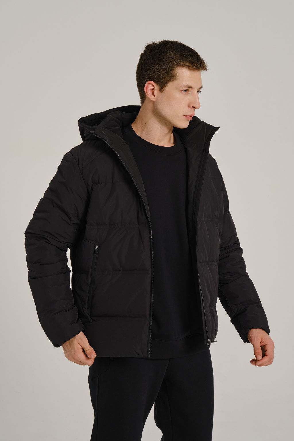 Пуховик короткий Черный TRN Down Jacket - Anta фото 4