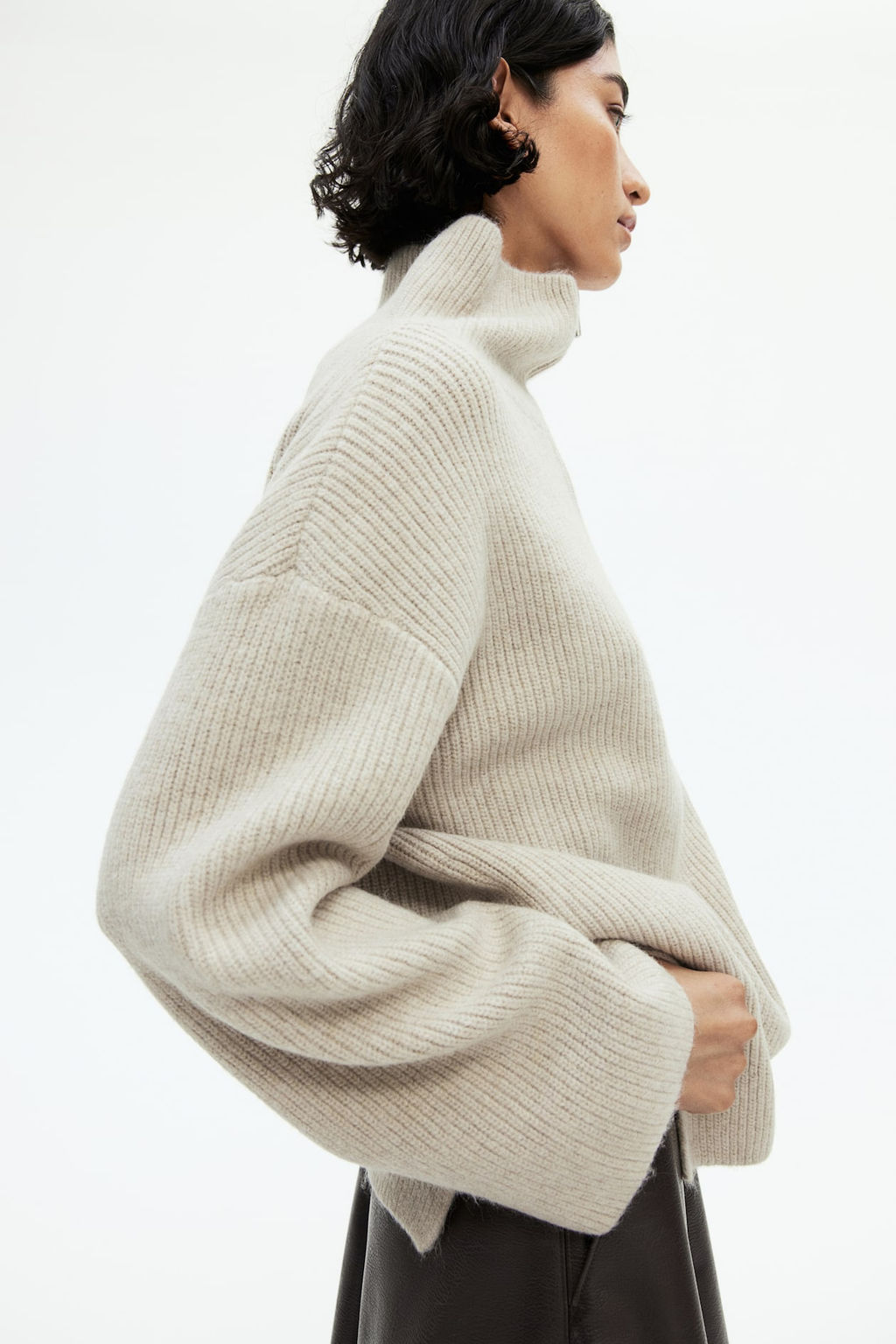 Jersey en punto de canale con media cremallera - H&m фото 6
