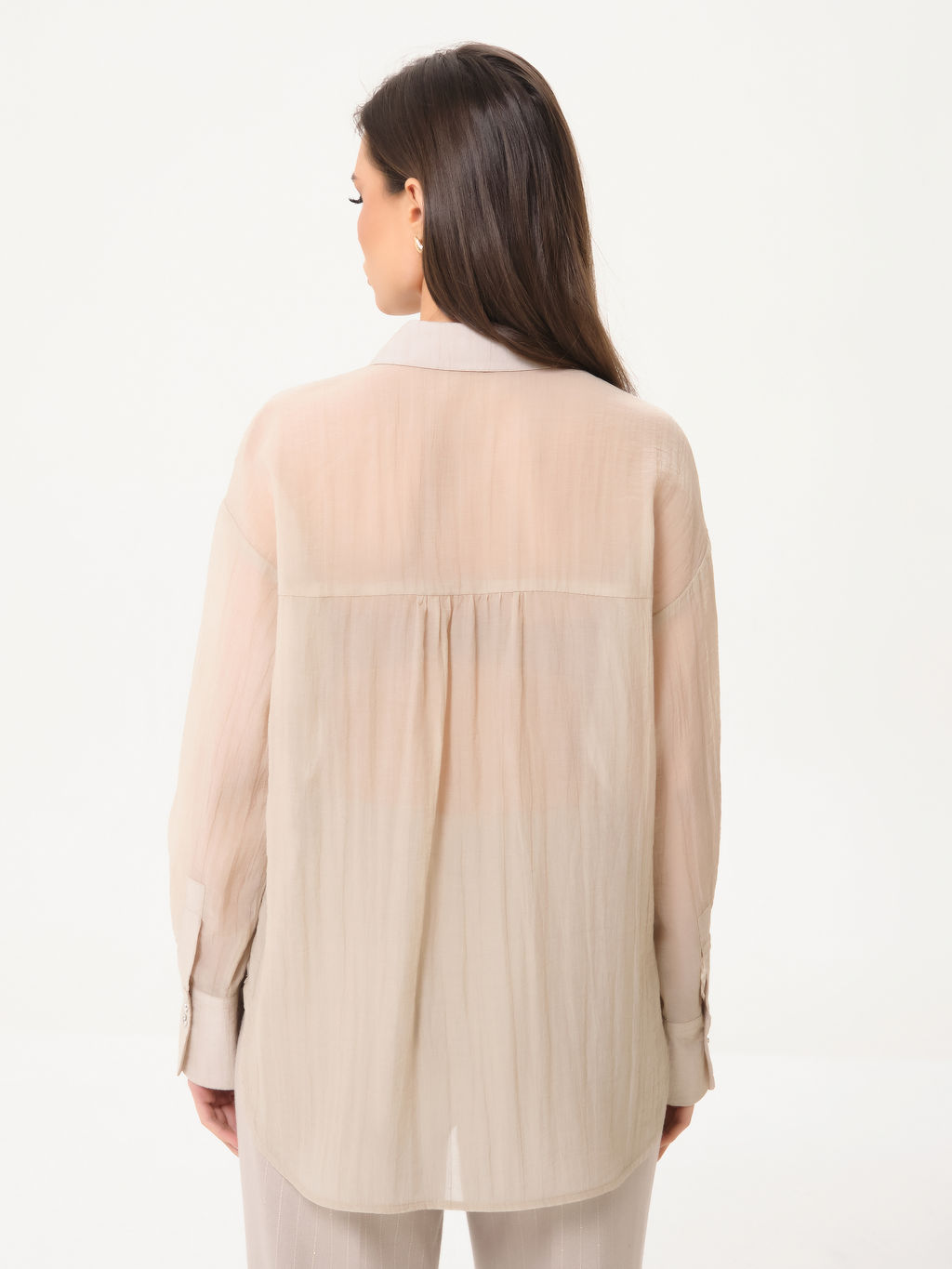 Блузка из органзы с эффектом креш - Marchello marchellini фото 4