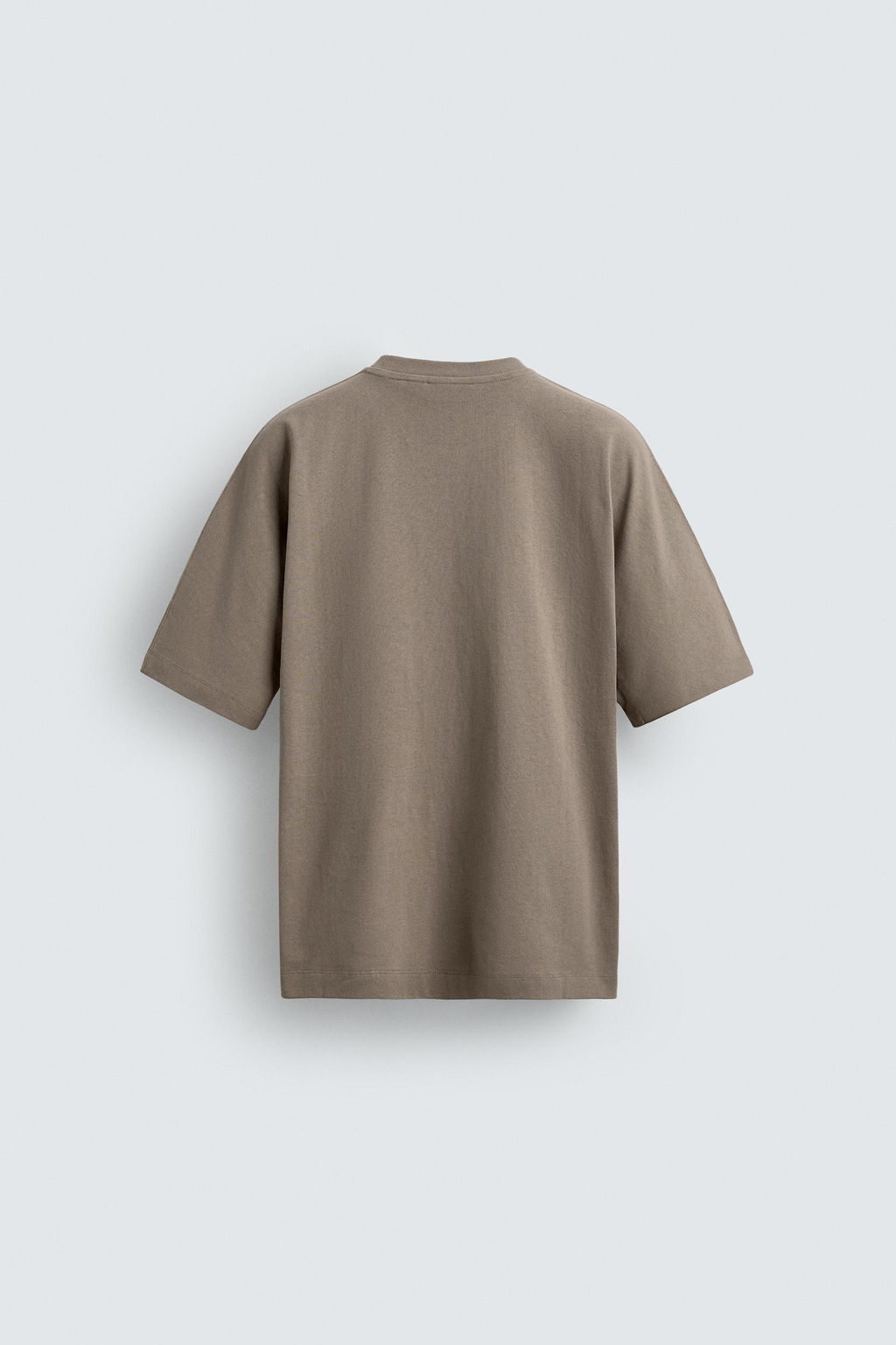 CAMISETA REGULAR FIT HEAVYWEIGHT / Marr?n / Topo - Zara фото 8
