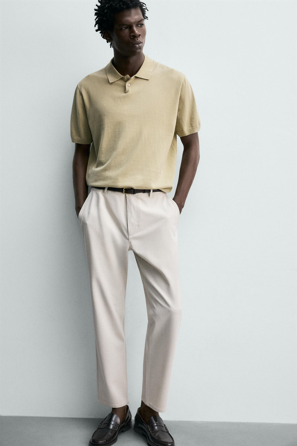 PANTAL?N CHINO ESTRUCTURA CONFORT / Beige claro - Zara фото 6