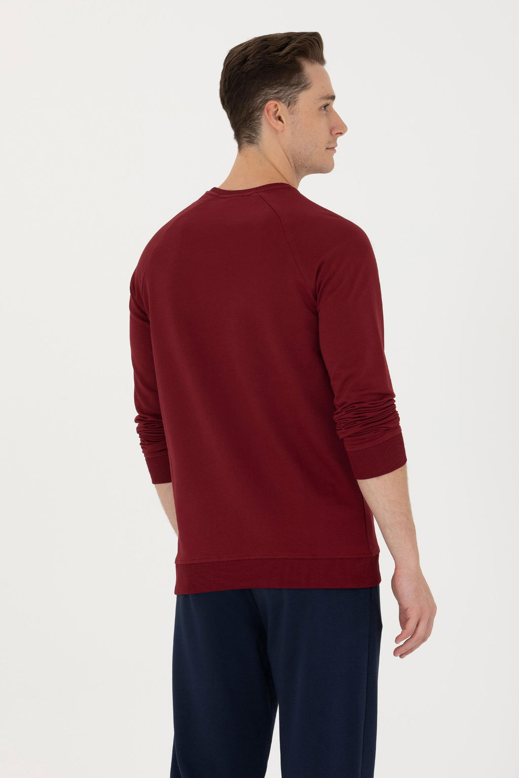 U. S. Polo Assn / Мужской бордово-красный базовый свитшот - U.s. polo assn фото 19
