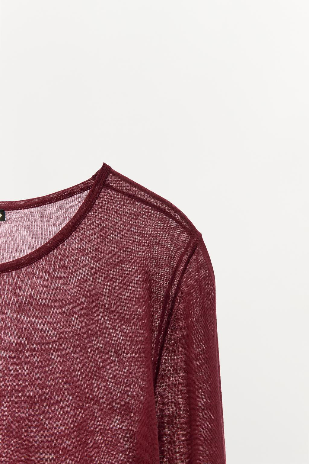 100% WOOL T-SHIRT - Zara фото 8