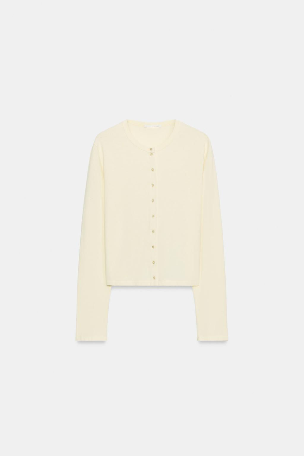 100% COTTON BUTTON-UP T-SHIRT - Zara фото 7