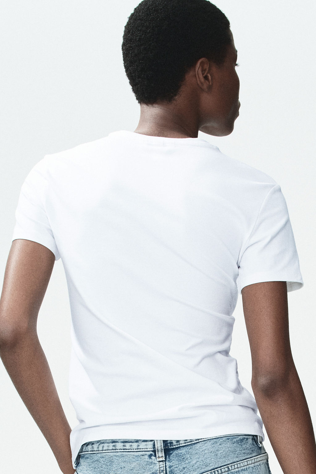 Camiseta entallada en mezcla de algod?n - H&m фото 4