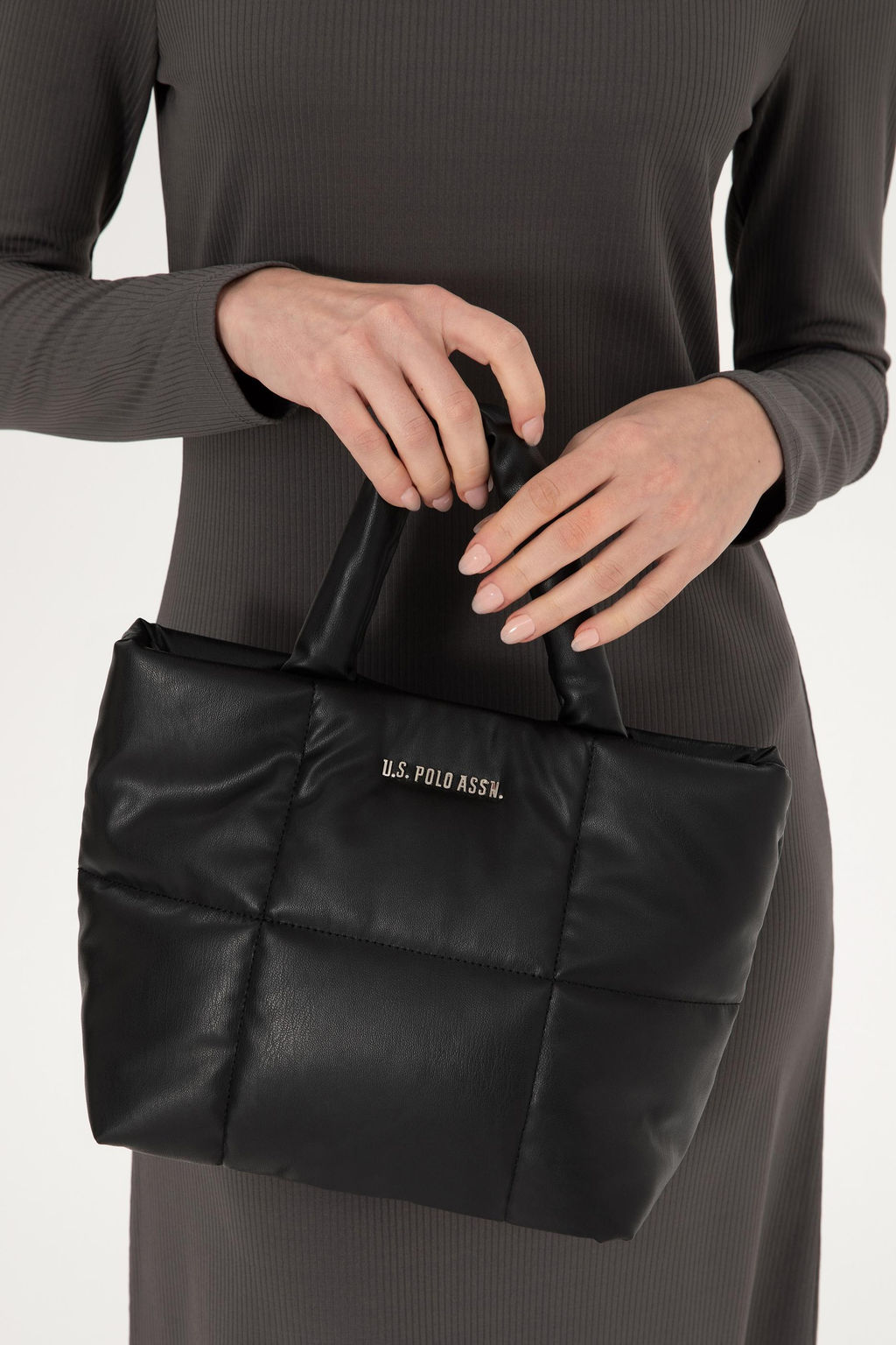 Женская черная сумка с пышными рукавами Неожиданная скидка в корзине - U.s. polo assn фото 2