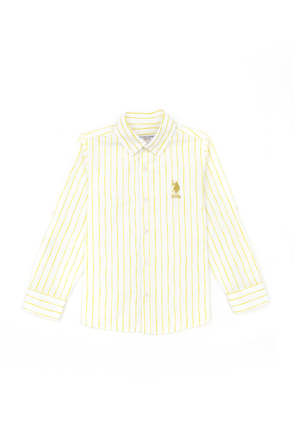 Рубашка с длинным рукавом фисташкового цвета для мальчика - U.s. polo assn фото 2