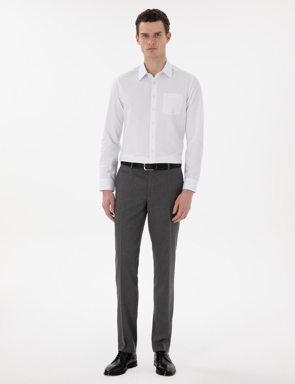 Beyaz Regular Fit Uzun Kollu Basic Cepli G_mlek - Pierre cardin фото 4