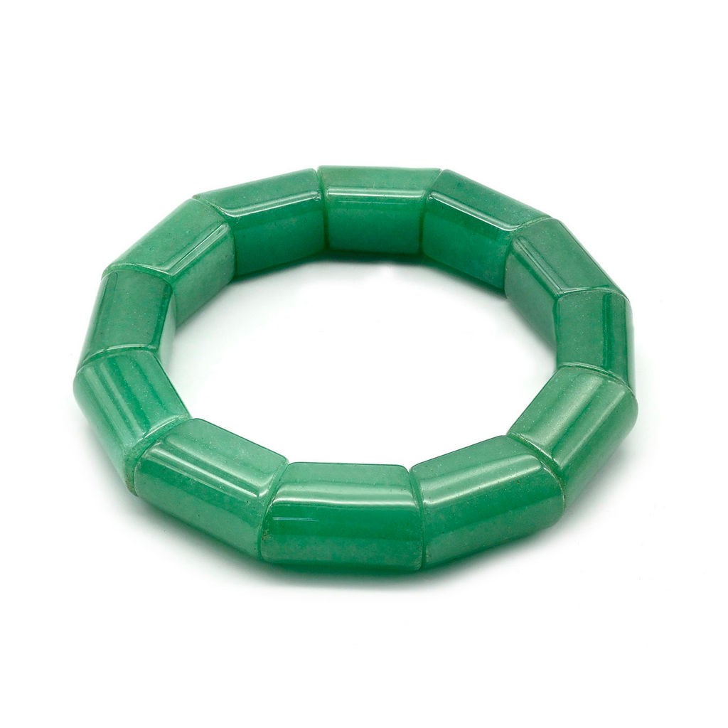 Браслет из авантюрина зеленого сегмент 12*20мм, 16см.
