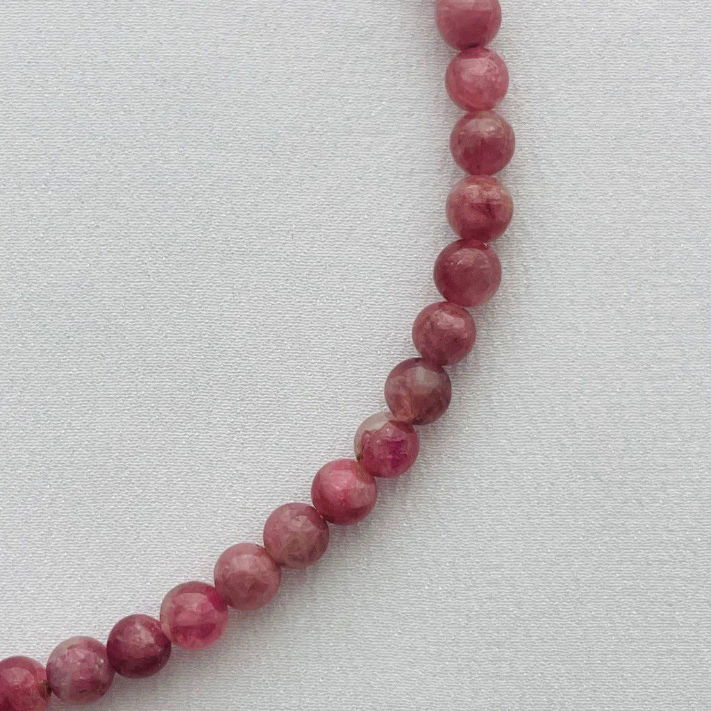 Бусы из розового Турмалина