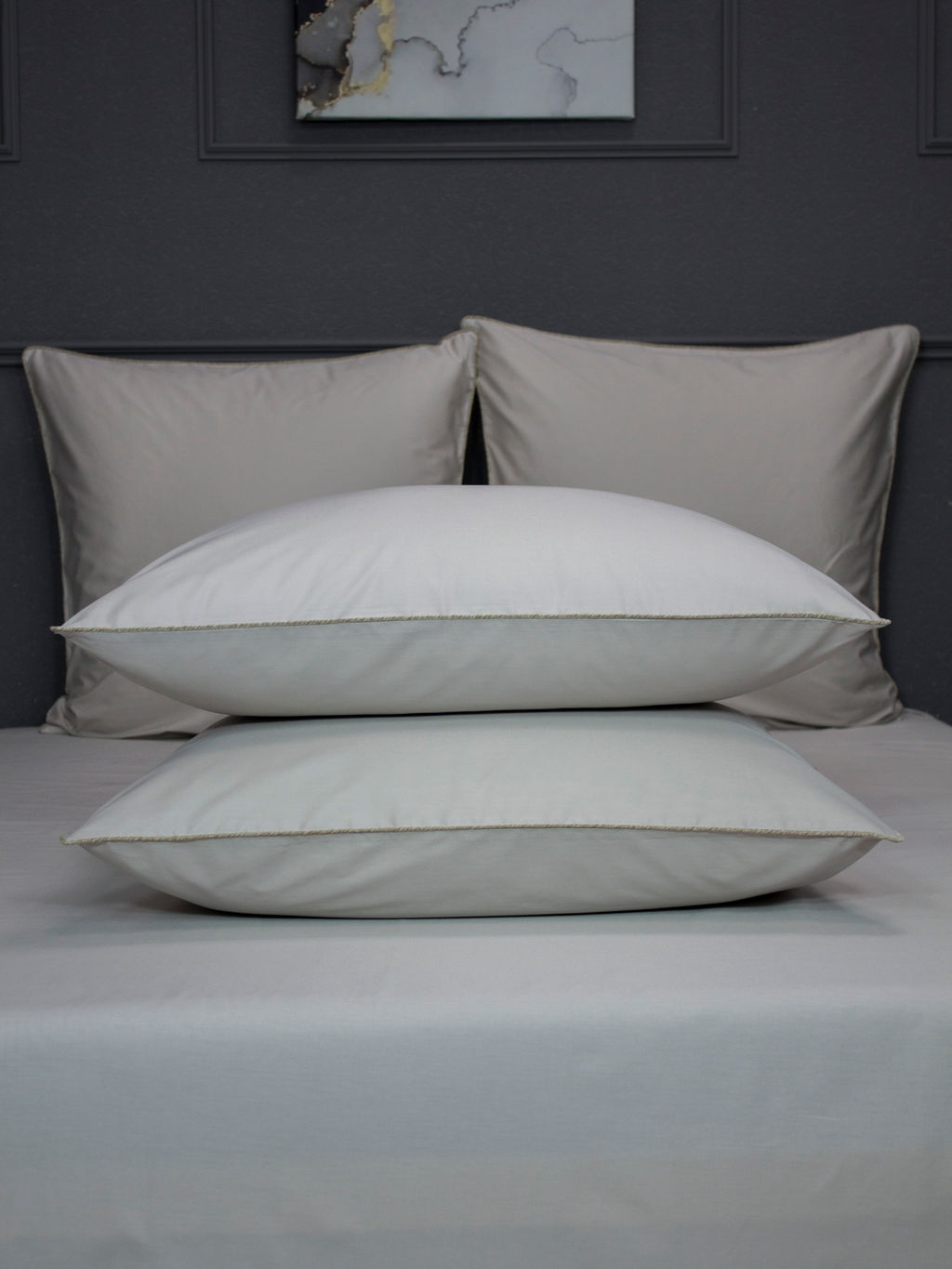 Muslin & Satin Solid color (пыльно бежевый) комплект