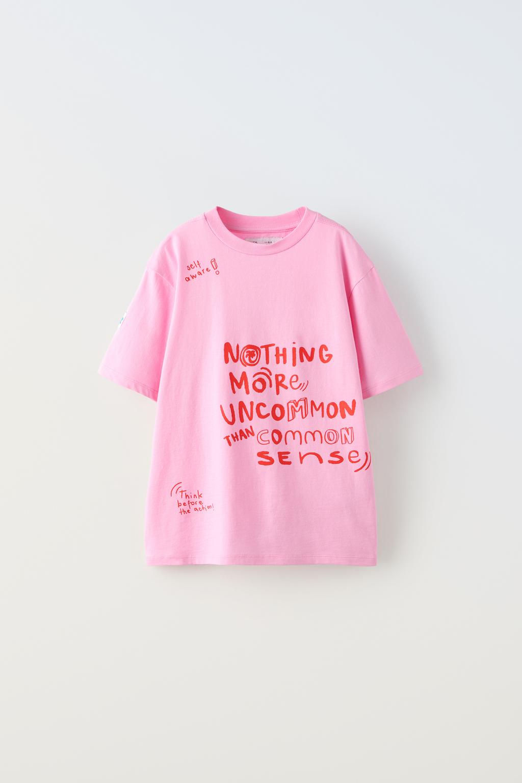 T-SHIRT WITH SLOGAN - Zara фото 4