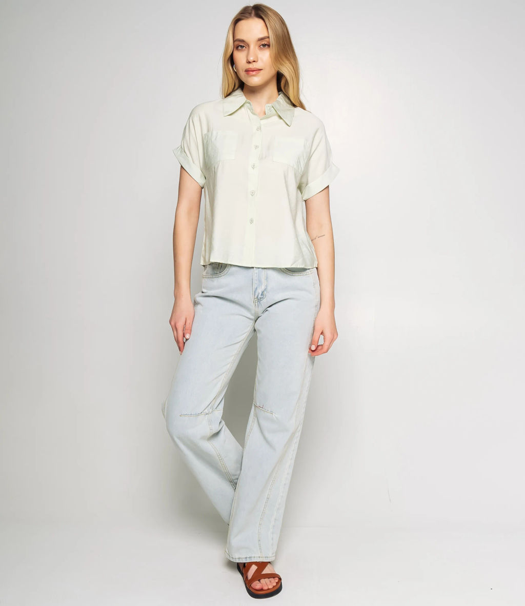 Рубашка #КТ807 (5), мята - Dommod фото 4