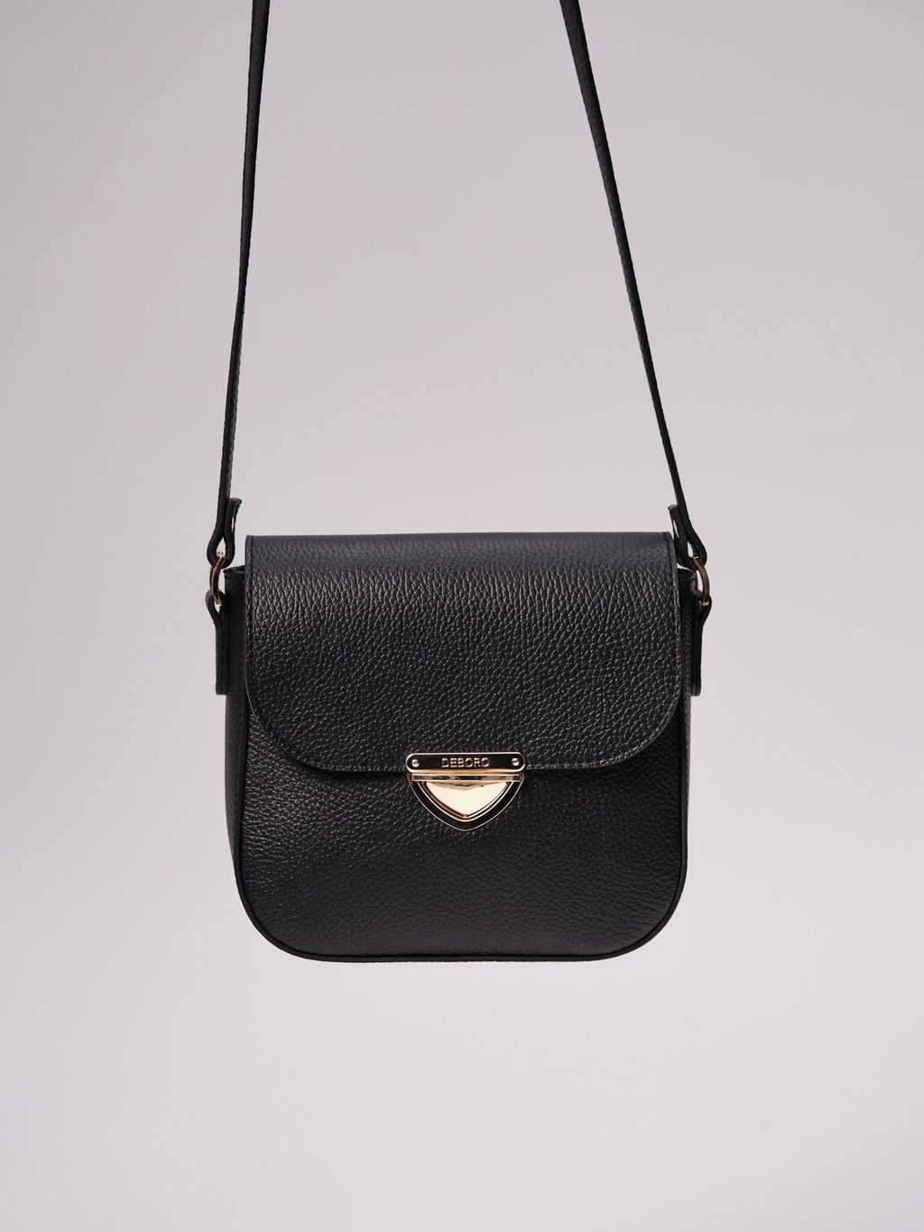 Сумка кожаная через плечо Deboro 3158 черный