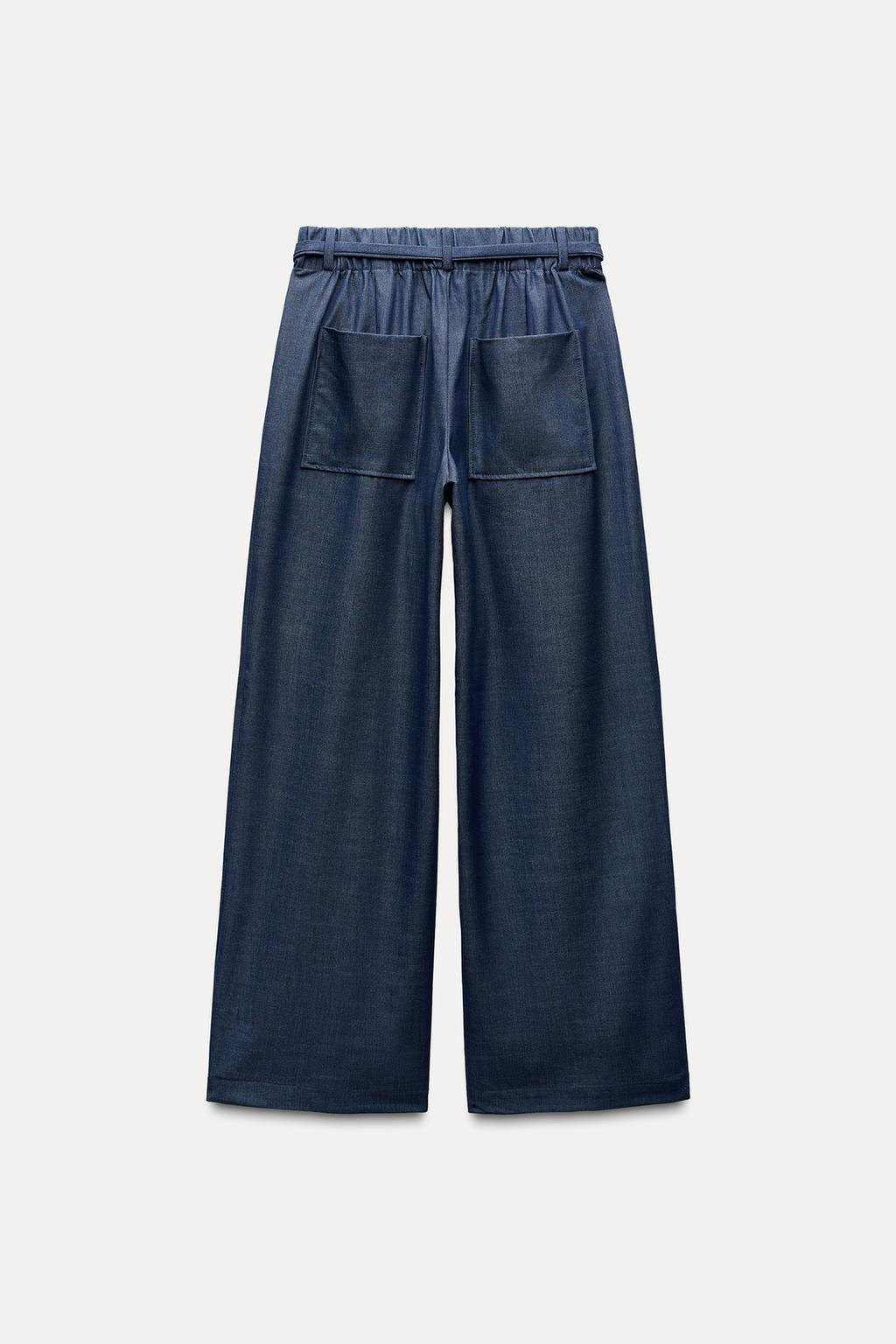 BELTED WIDE-LEG TROUSERS - Zara фото 3