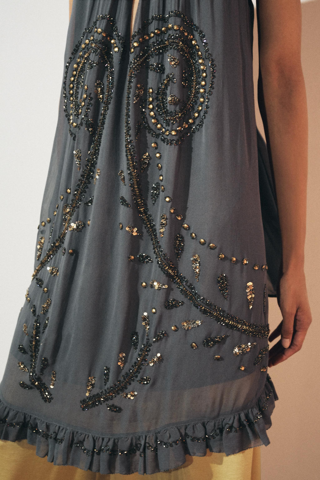 ZW COLLECTION EMBROIDERED HALTER DRESS - Zara фото 3
