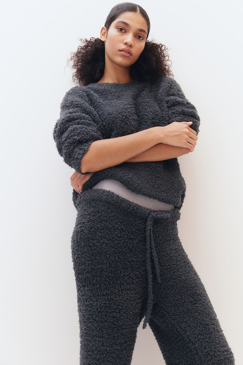 Top loungewear en punto efecto pelo - H&m фото 2