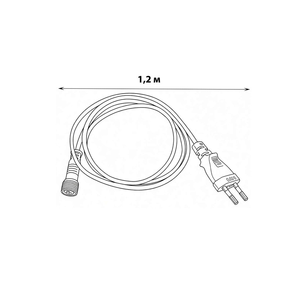 UCX-PT2/Y90-120 WHITE 1 STICKER Провод для подключения светильника ULY-P9* к сети 220В. 120 см. Белый. ТМ Uniel