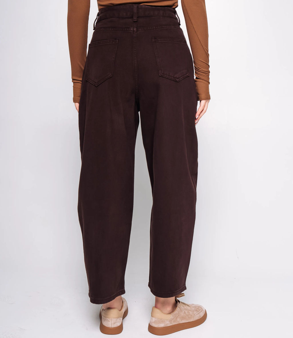 Джинсы #КТ7076, шоколадный