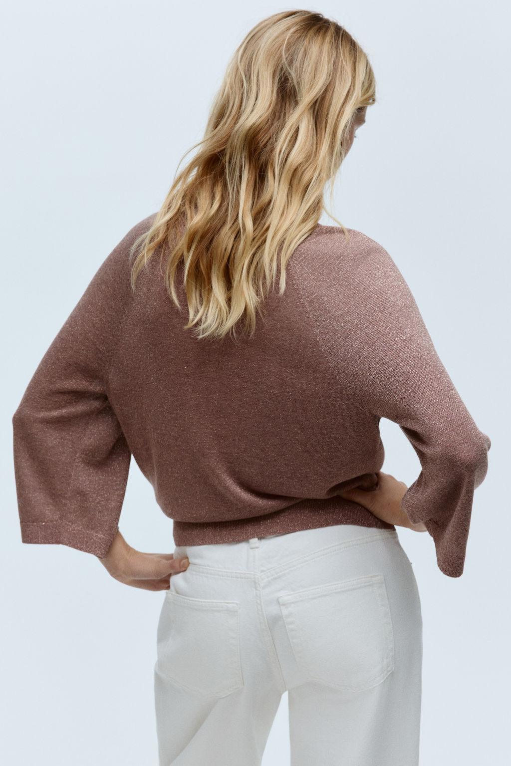 Top de punto fino con brillo - H&m фото 6
