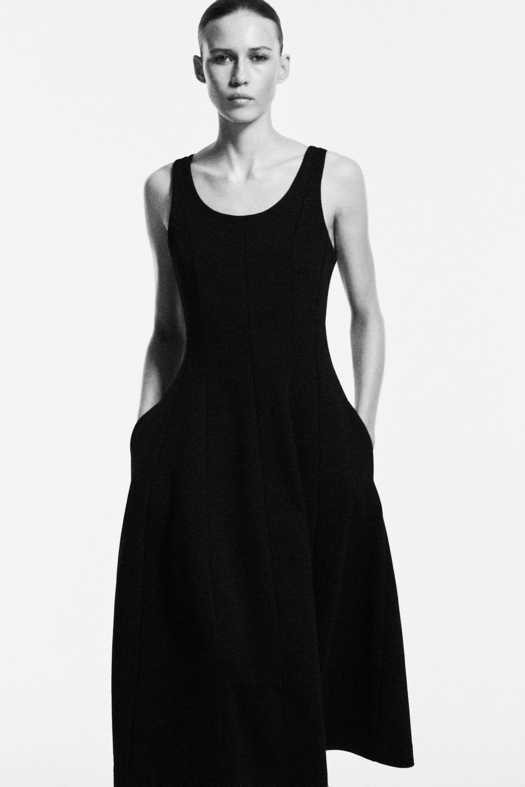 VESTIDO MIDI ESCULPIDO DE ALGOD?N - H&m фото 8