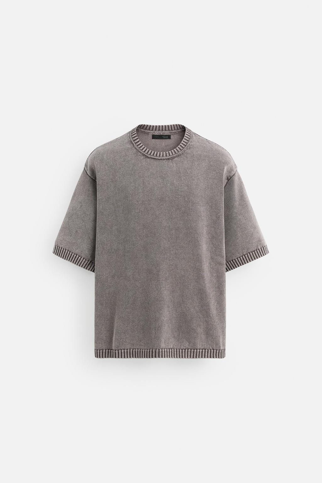 WASHED KNIT T-SHIRT - Zara фото 8