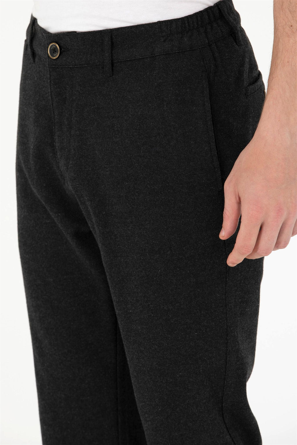 U. S. Polo Assn Мужские брюки из плотной ткани антрацитового цвета - U.s. polo assn фото 6