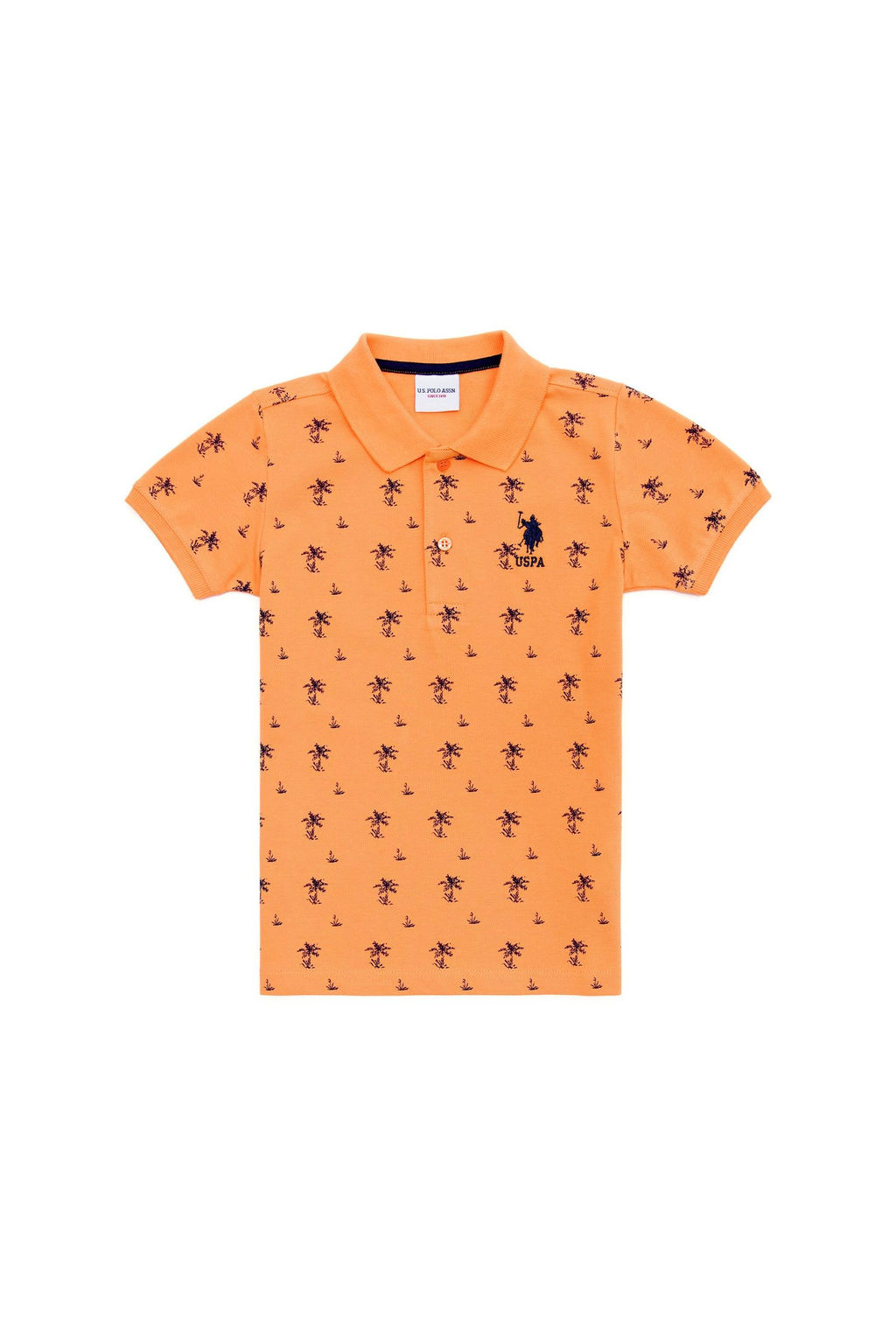 Оранжевая футболка с воротником-поло для мальчика Неожиданная скидка в корзине - U.s. polo assn фото 3