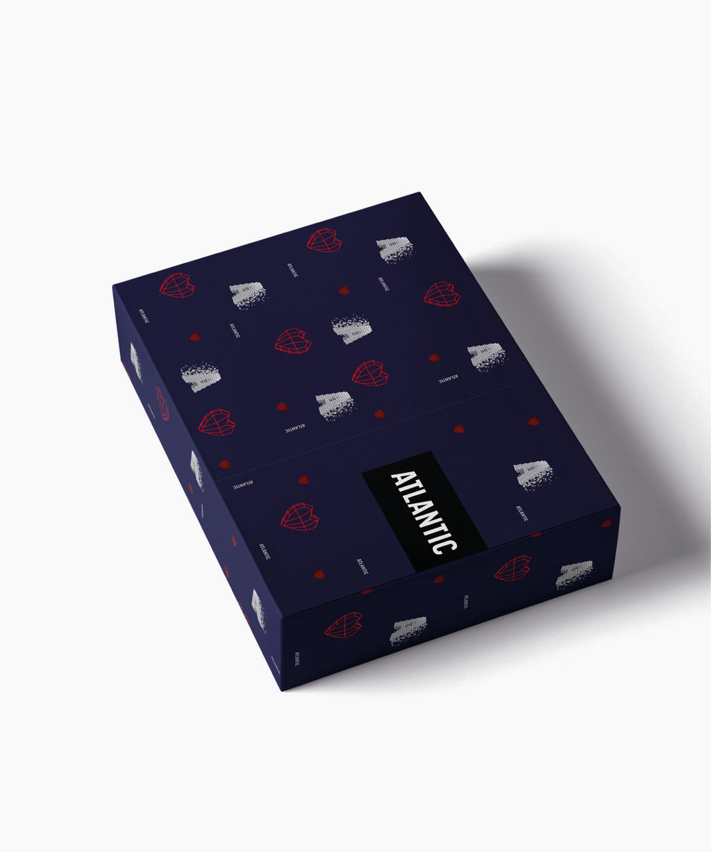 ATLANTIC 2GMH-029 Трусы шорты 3D Love - набор 2 шт. темно-синий + красный фото 7