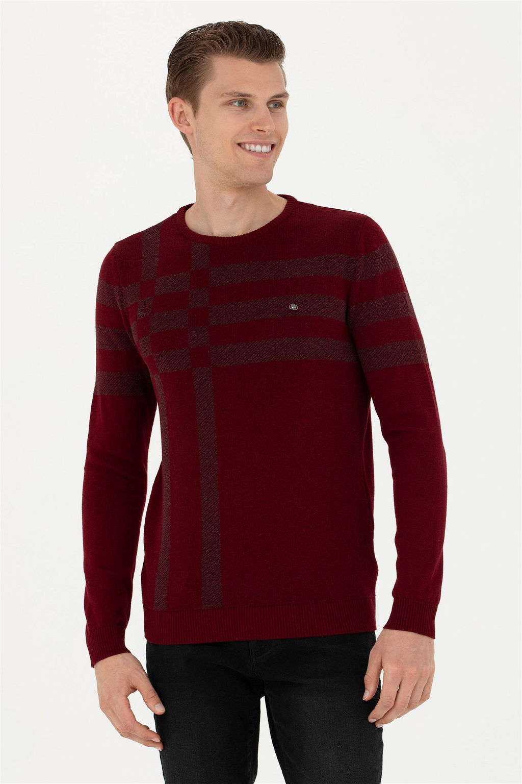 Мужской бордово-красный свитер - U.s. polo assn фото 8