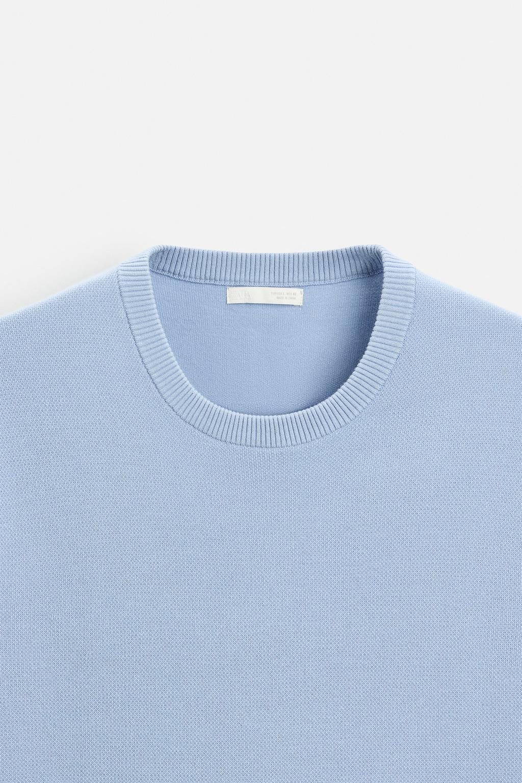 RELAXED FIT KNIT T-SHIRT - Zara фото 32