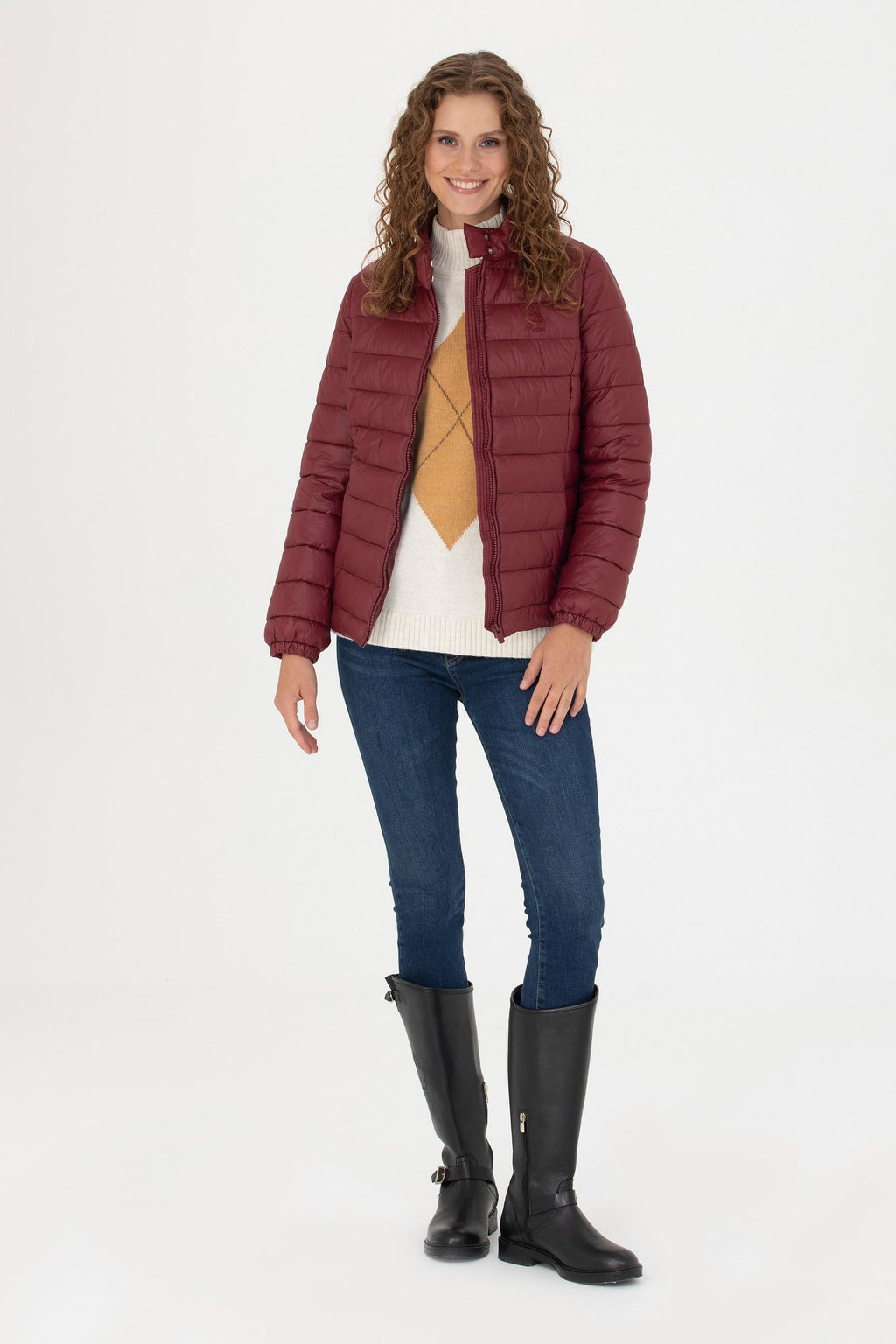U. S. Polo Assn Женское бордовое пальто - U.s. polo assn фото 11