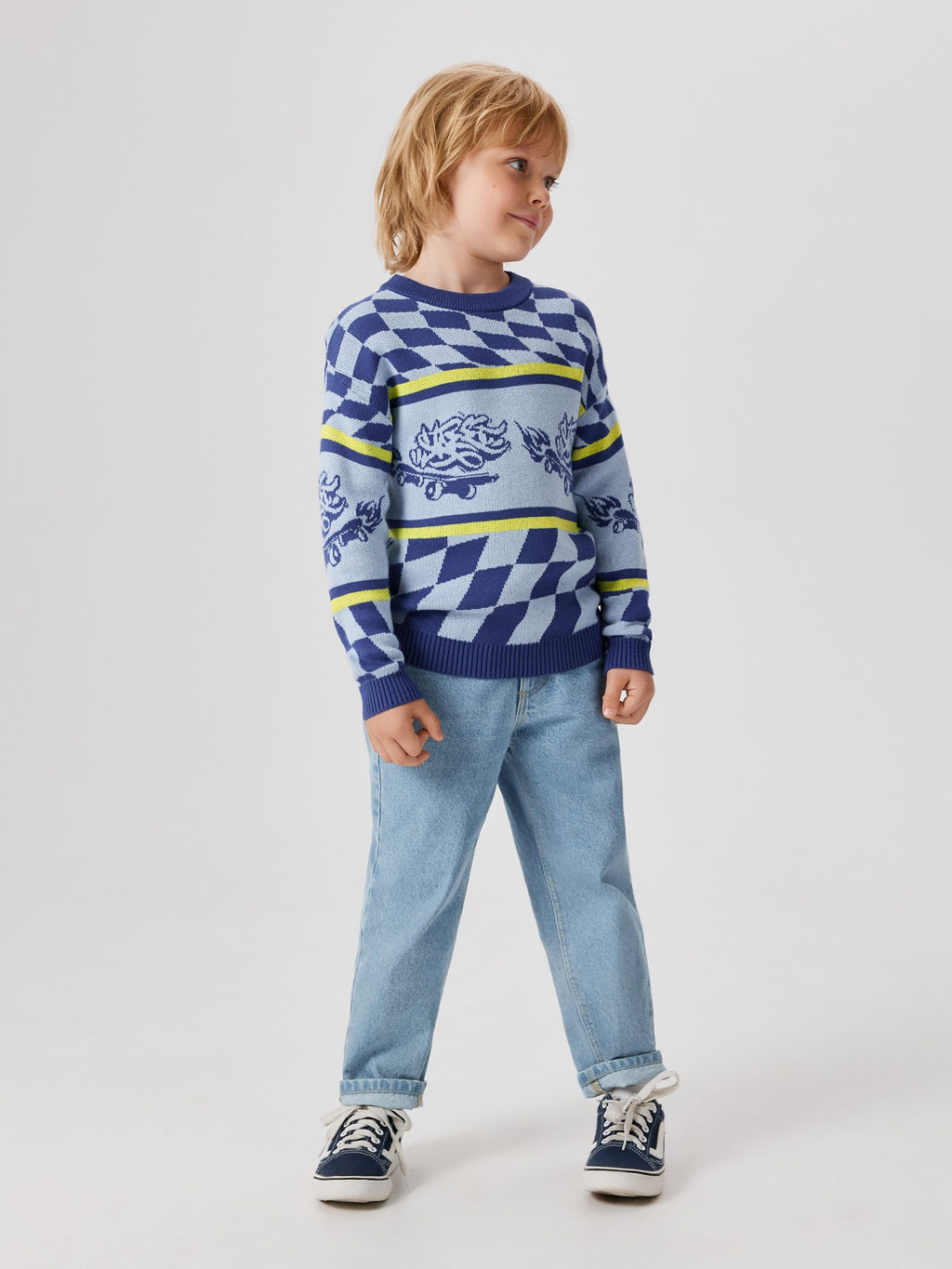 ACOOLA / Джемпер детский для мальчиков Dino сине-зеленый