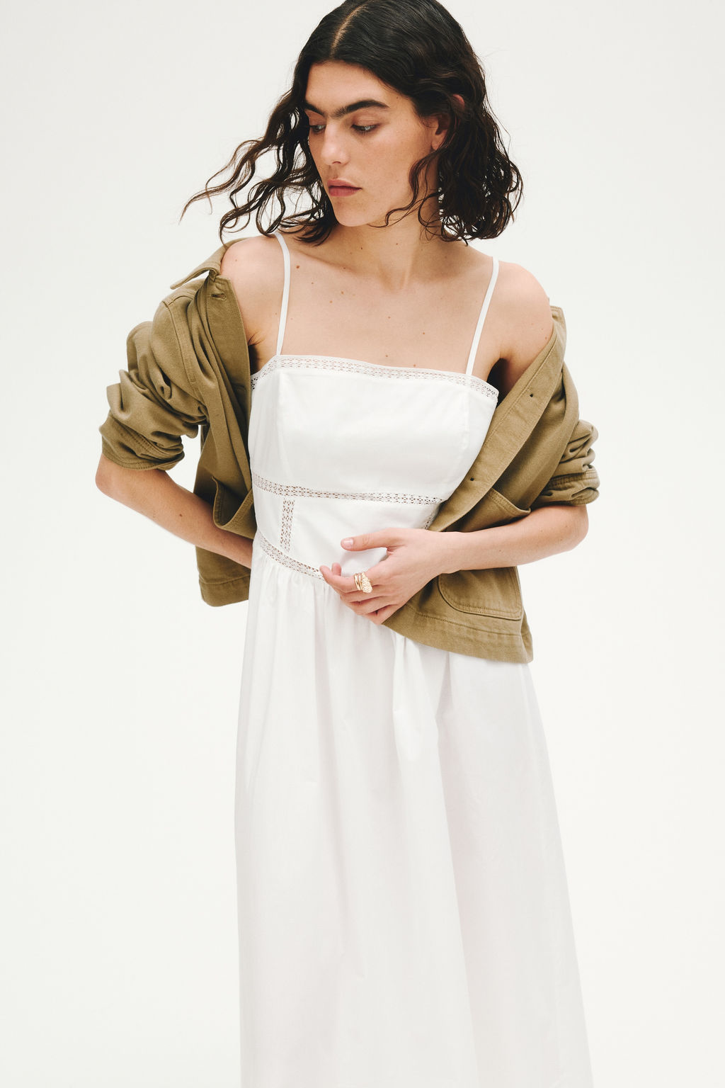 Vestido de algod?n con tirantes de lazo - H&m фото 4