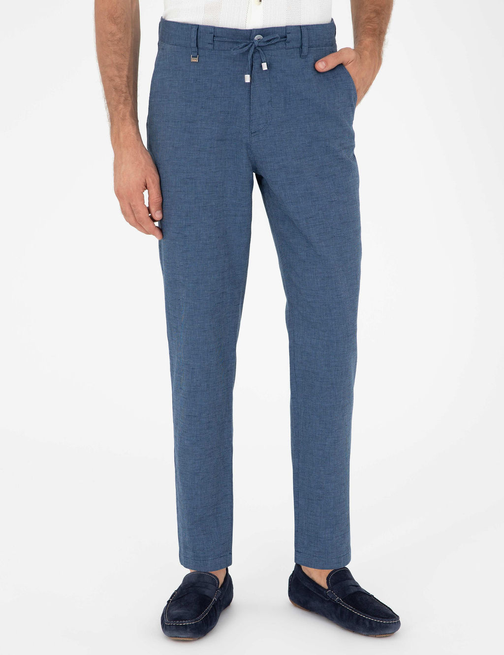 Брюки из парусины цвета индиго-морковки - Cacharel фото 2