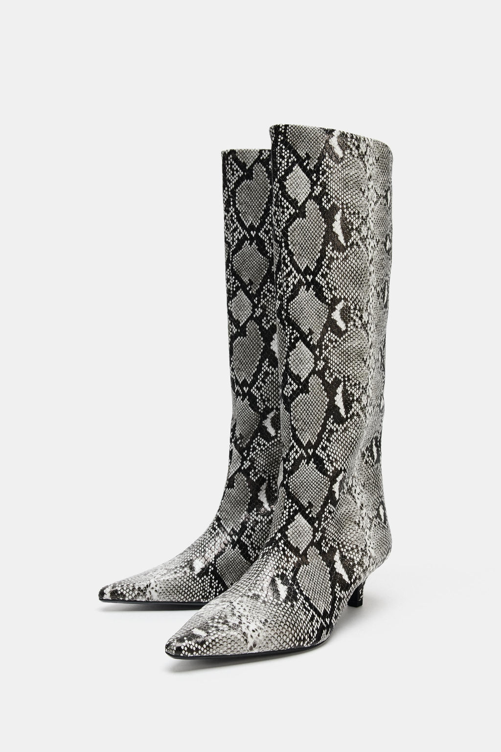 ANIMAL PRINT HEEL BOOTS - Zara фото 4