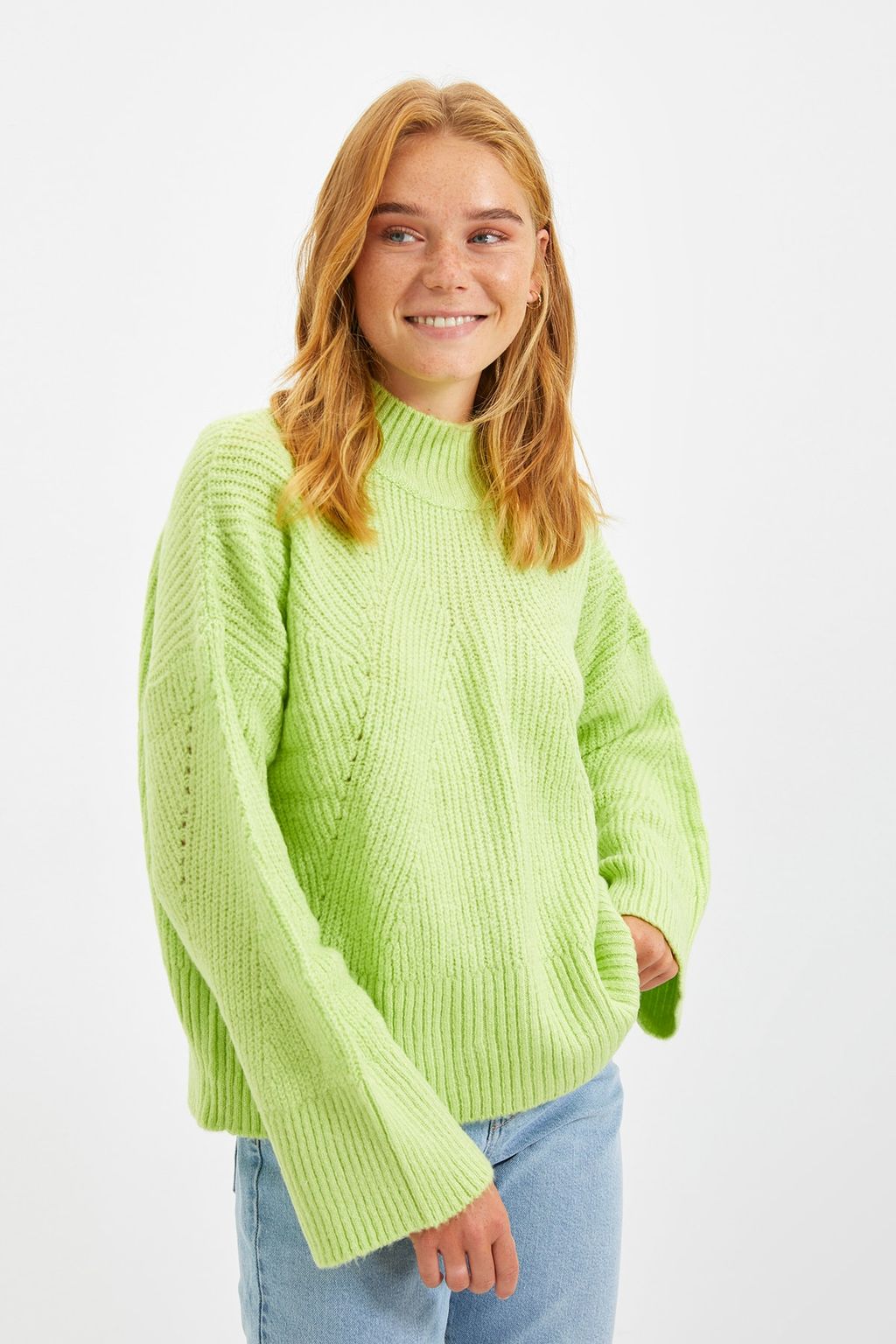 Indigo Yumusak Dokulu Basic Triko Kazak TWOAW22KZ0474 - Trendyolmilla фото 17