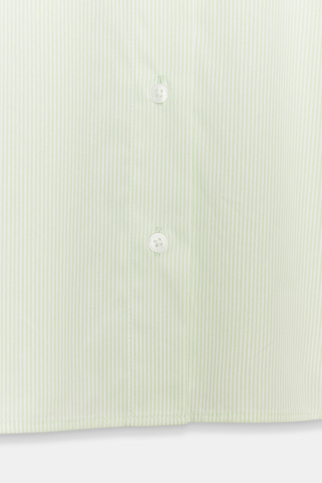 CAMISA OVERSIZE POPEL?N RAYAS / Verde/Blanco