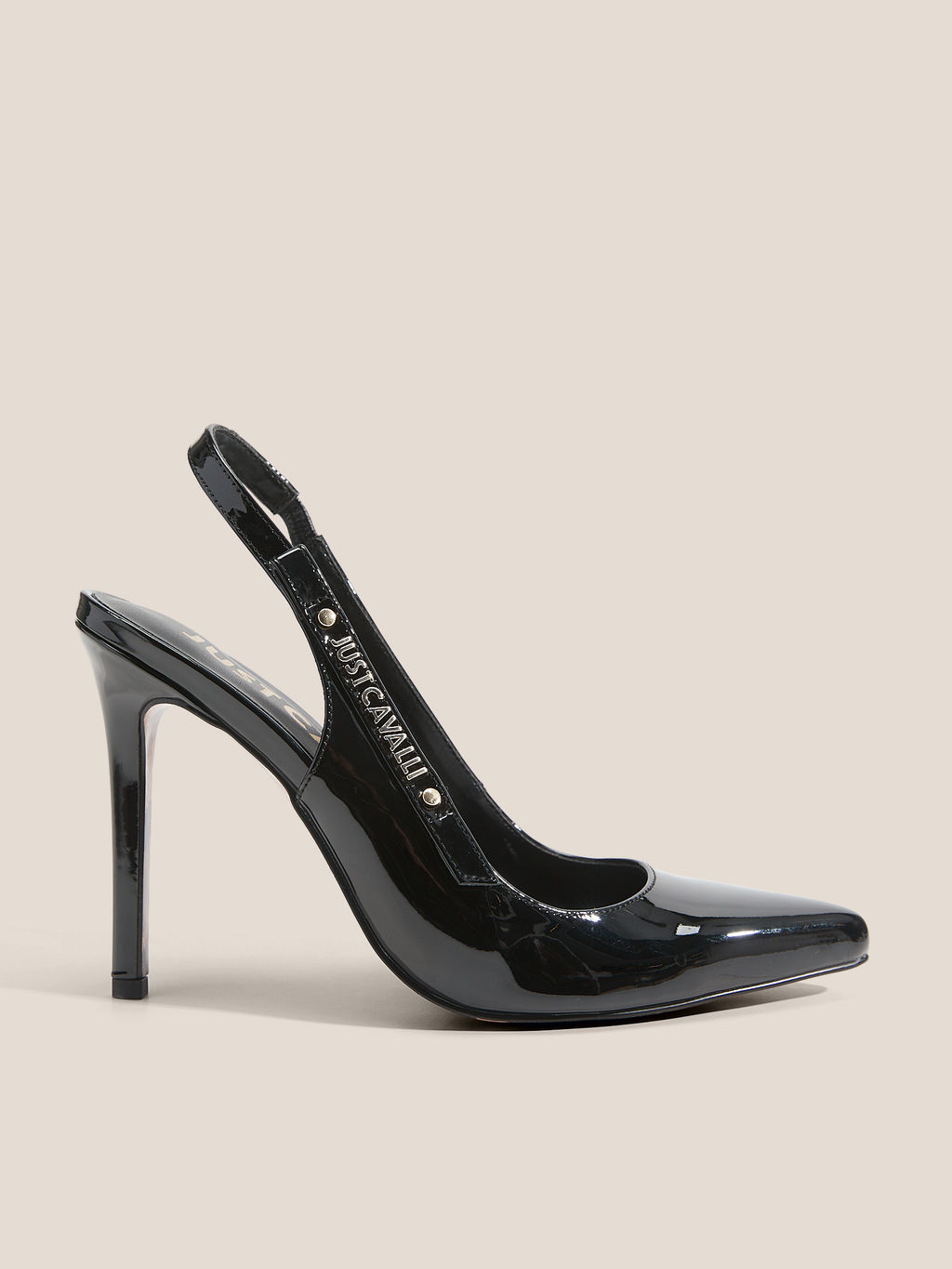 Женские туфли с открытой пяткой (слингбэк) JUST CAVALLI ALYSHA Артикул 4452212, черный