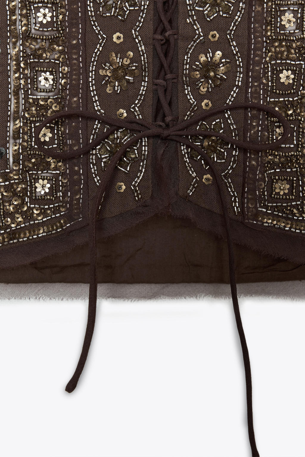 ZW COLLECTION BEADED EMBROIDERED WAISTCOAT - Zara фото 5