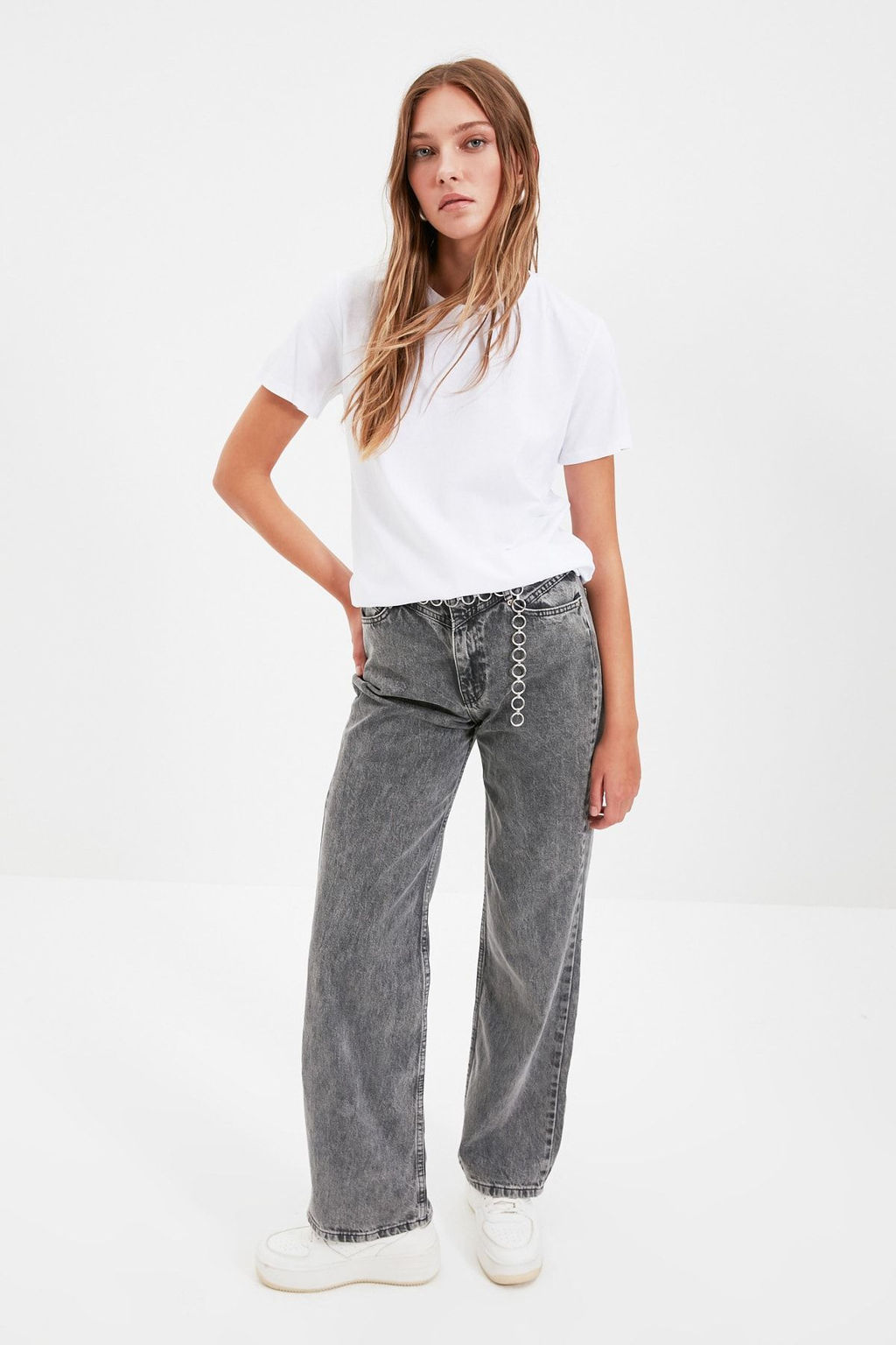 Cok Renkli %100 Pamuk Suprem Bisiklet Yaka 2li Paket Orme T-Shirt TWOSS20TS0141