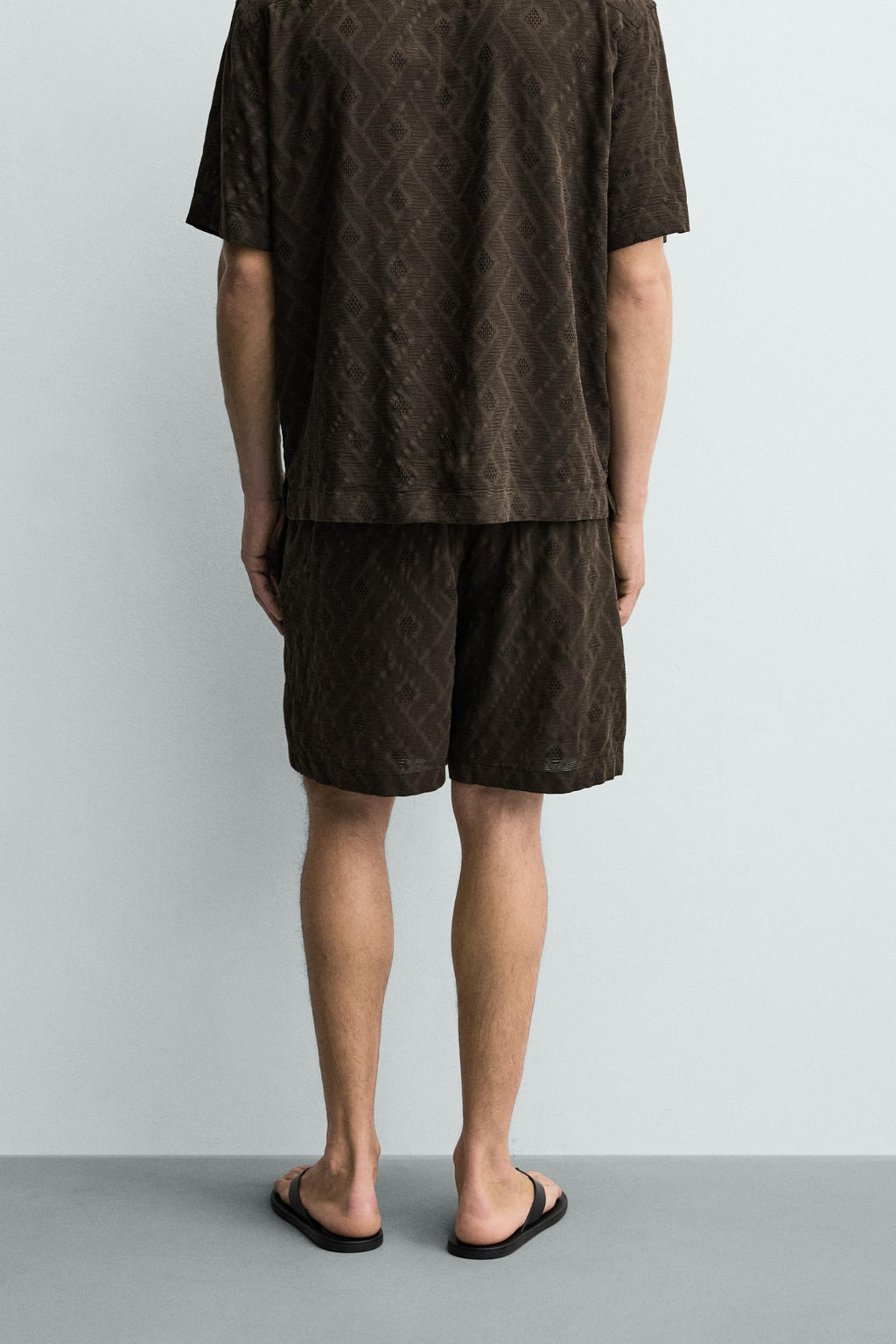 BERMUDA JACQUARD GEOM?TRICO / Marr?n - Zara фото 3