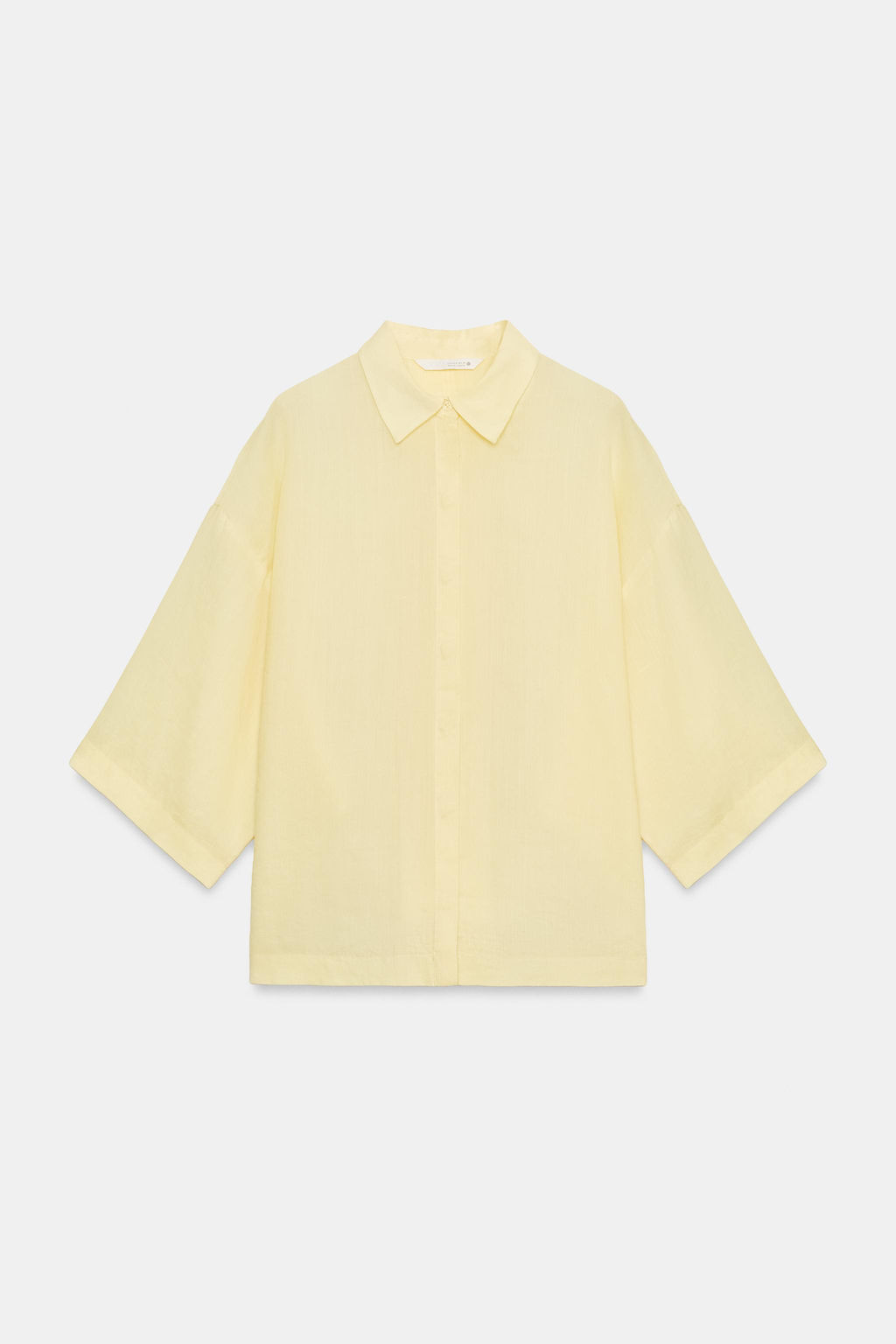 CAMISA FLUIDA OVERSIZE ZW COLLECTION / Amarillo - Zara фото 4