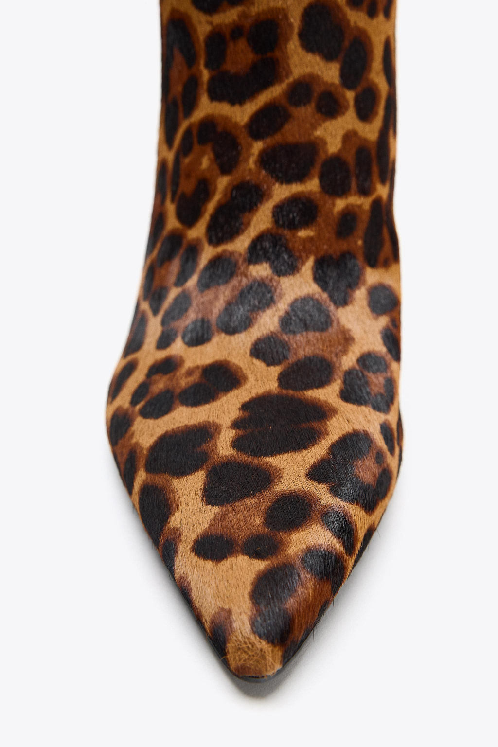 ANIMAL PRINT LEATHER AND SHEEPSKIN BOOTS - Zara фото 7