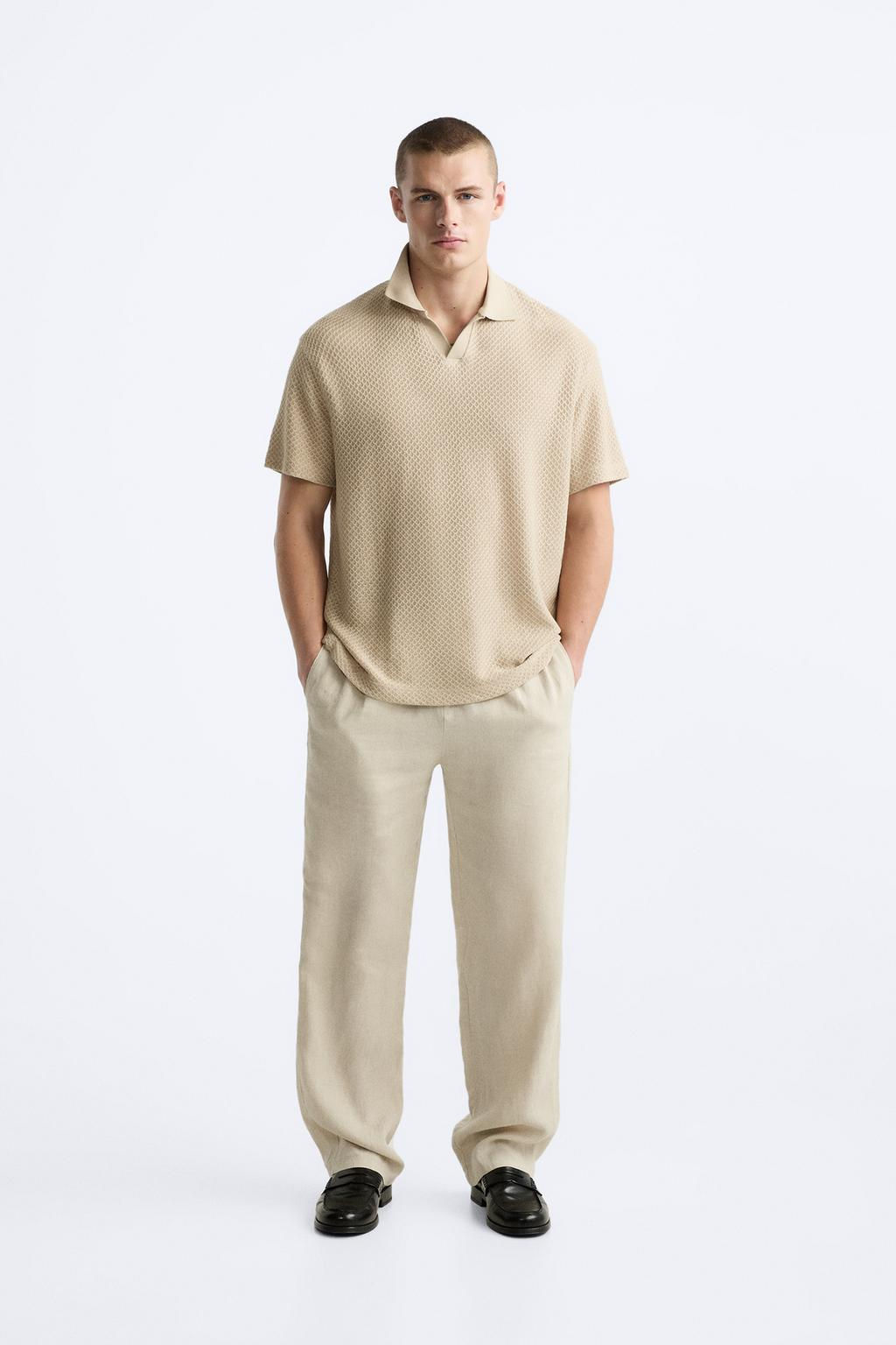 TEXTURED POLO SHIRT - Zara фото 9