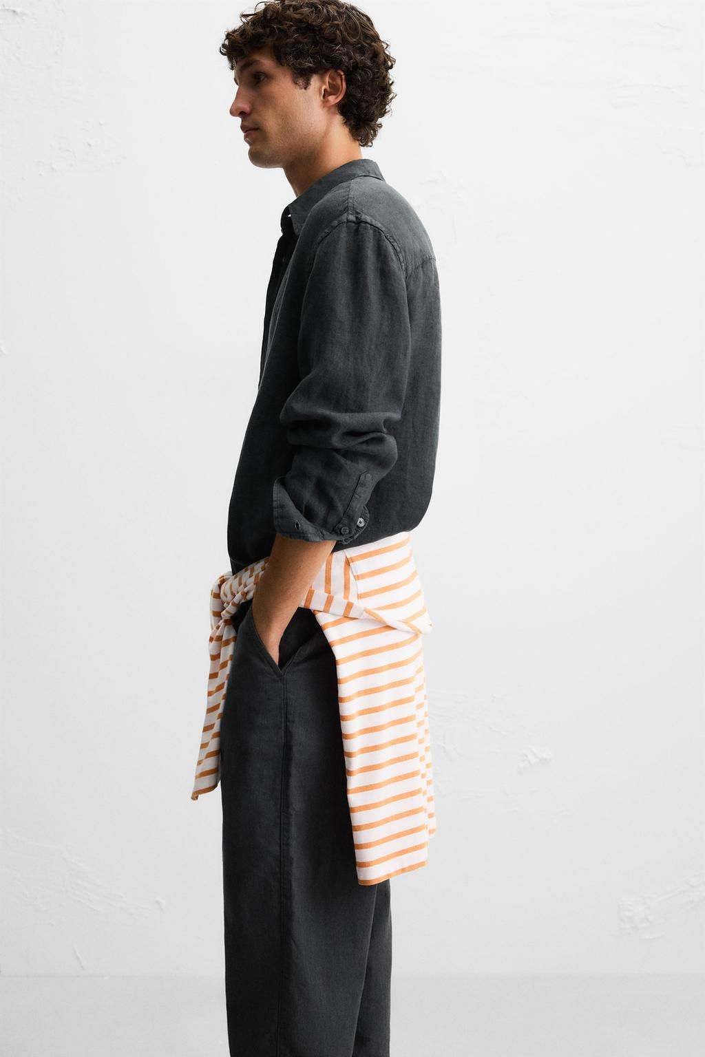 100% LINEN SHIRT - Zara фото 7